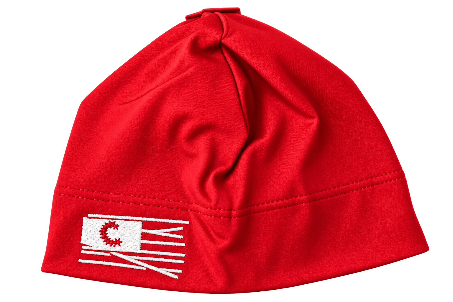 Red skull cap