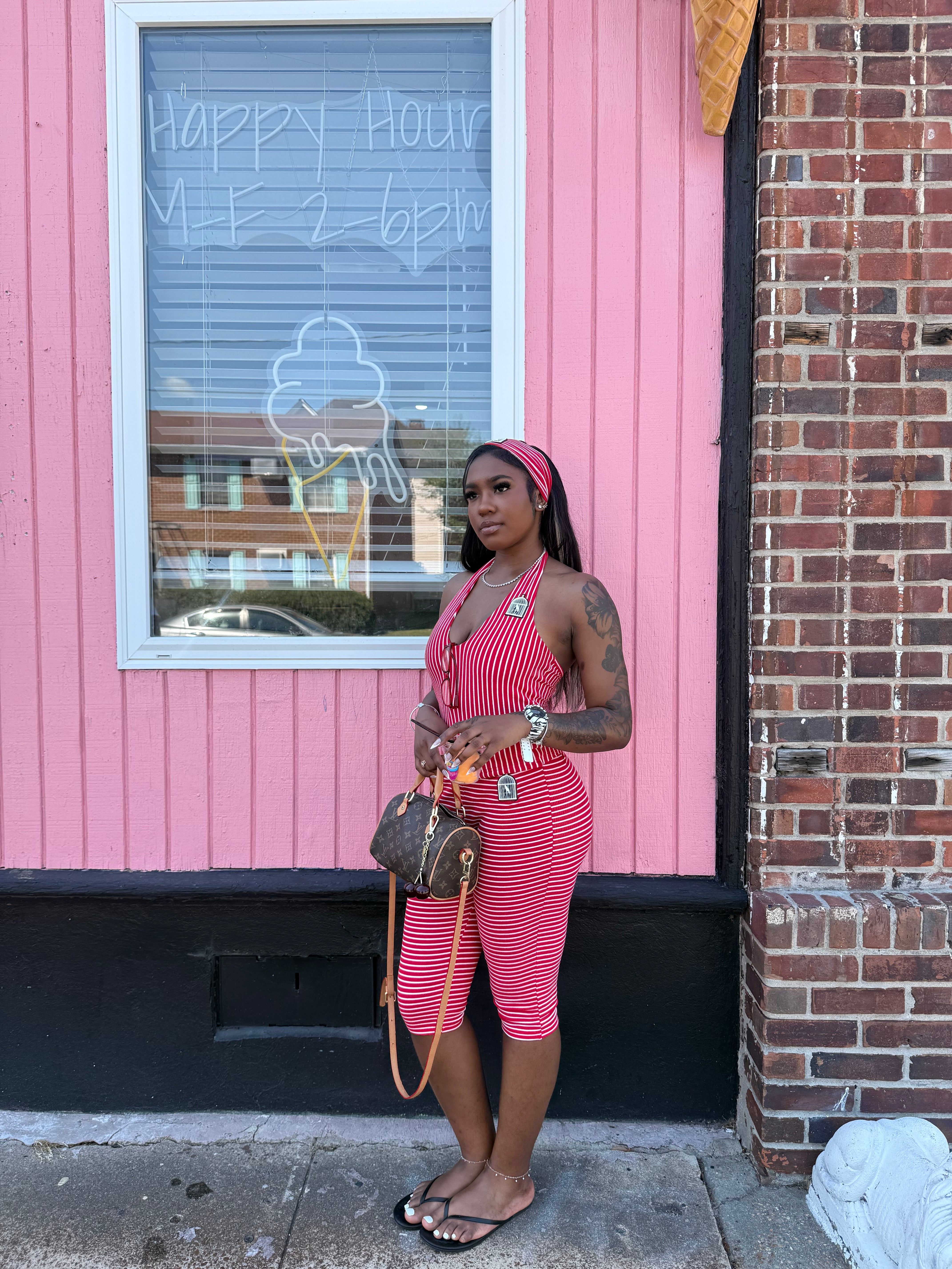 Strawberry Capri Set